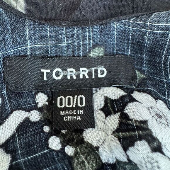 Torrid floral kimono cover up cardigan size 00/0 or M/L oversized - Picture 4 of 7